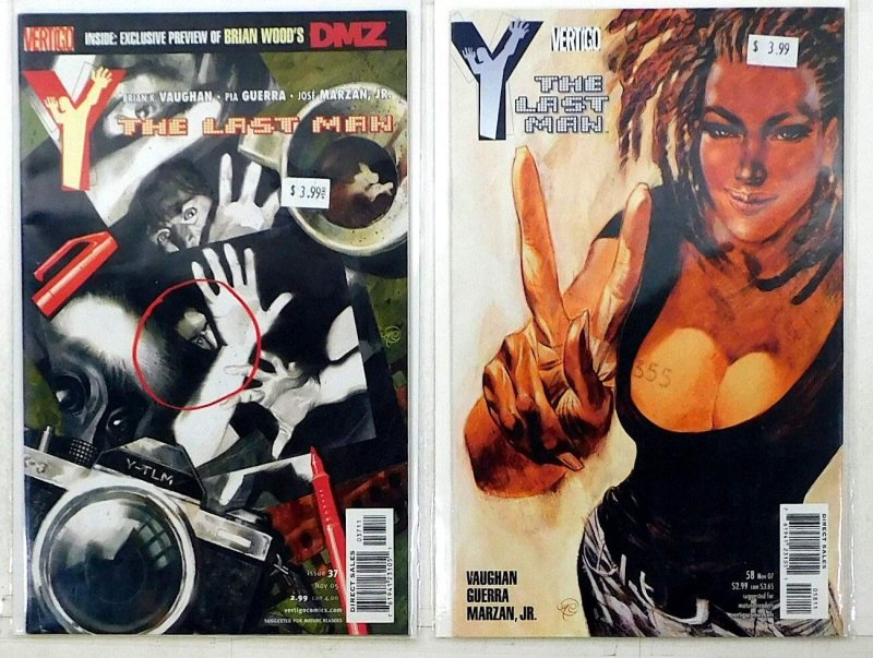 Y: The Last Man Lot of 2 #37, 58 (2005) DC Comics 1st Print Comic Books