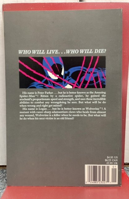 Spider-Man vs. Wolverine Second Print Cover (1987)