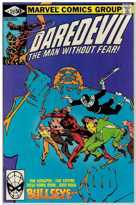 DAREDEVIL 172 F-VF July 1981  Frank Miller Bullseye