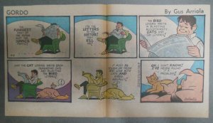 Gordo Sunday Page by Gus Arriola from 10/3/1965 Size: 7.5 x 15 inches