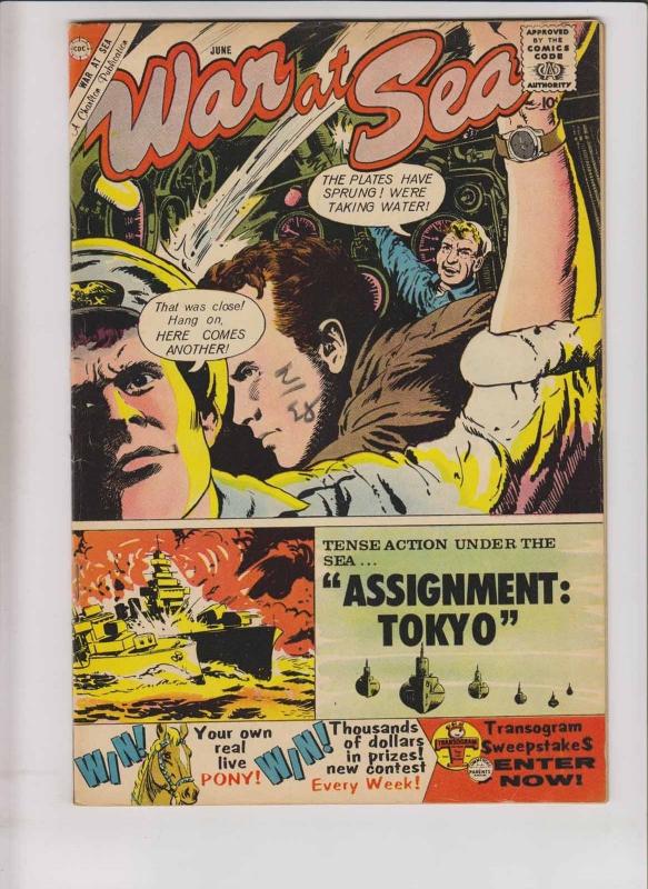 War At Sea #36 FN june 1960 - charlton comics - silver age - assignment: tokyo