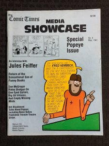1981 THE COMIC TIMES Media Showcase Magazine #6 VG/FN 5.0 Special Popeye Issue