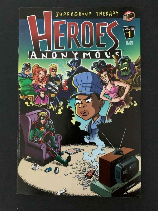 Heroes Anonymous Full Set #1,2,3,4,5,6  Bongo Comics 2003-2006 Vf/Nm