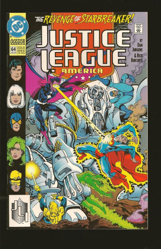 DC Comics Justice League America #64 July (1992)