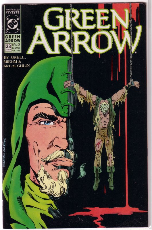 Green Arrow (vol. 2, 1987) # 33 VG/FN Grell/Jurgens
