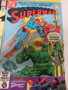 Superman 342-343, 345, 358 FN 1979-80 British cover price variant DC Comics