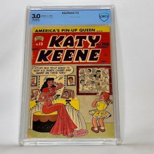 Katy Keene #13 Archie 1953 CBCS 3.0 GD/VG Golden Age Graded Comic W/ Paper Dolls