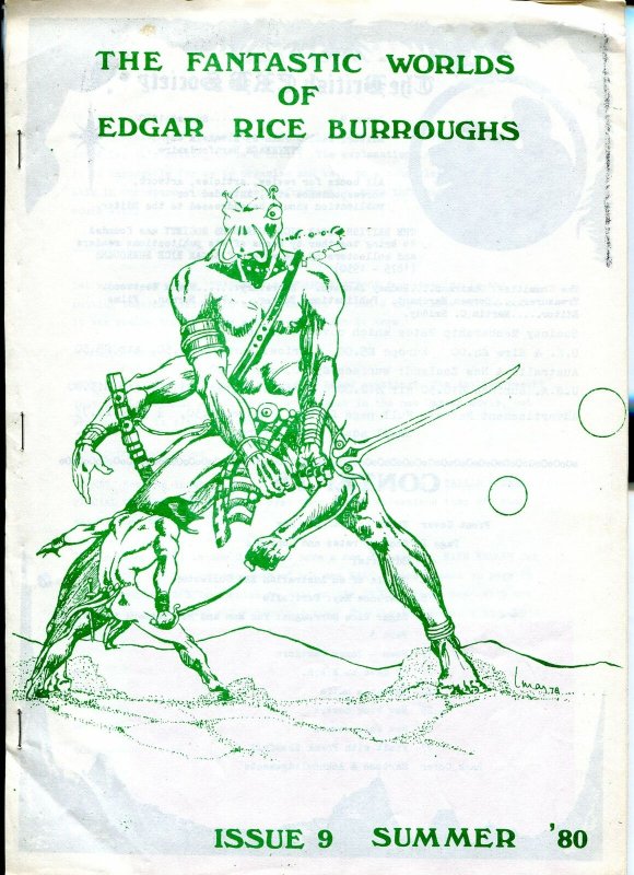 Fantastic Worlds of Edgar Rice Burroughs #9 1980-British fanzine-FN