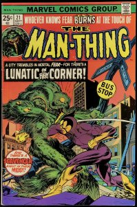 Man-Thing #21 (1975) FN