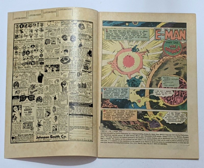 E-Man #1 (Oct 1973, Charlton) VG/FN 5.0 1st E-Man and Nova Kane 