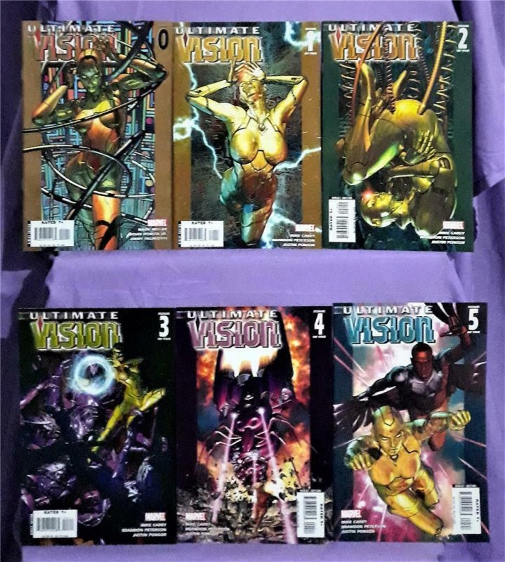 Mike Carey ULTIMATE VISION #0 - 5 Brandon Peterson Ultimates (Marvel, 2007)! 