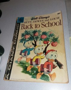 Dell Giant Huey, Dewey & Louie Back to School #1 uncle scrooge 1958 golden age