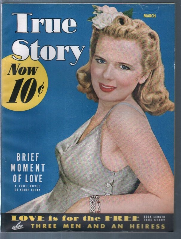 True Story 3/1942-Grace Lynn-FDR-WWII era-exploitation-pulp thrills-VF