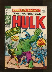 INCREDIBLE HULK KING SIZE SPECIAL #3 (8.5) TRAPPED BY THE LEADER