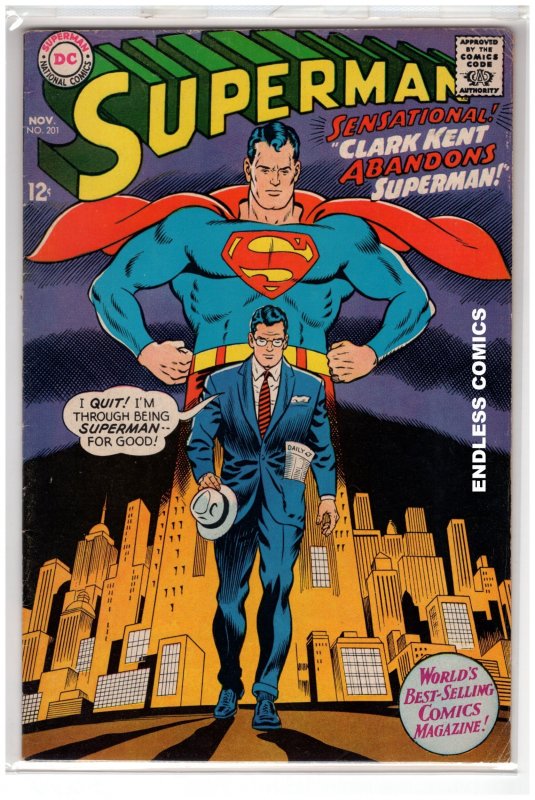 • Superman #201 (1967) Classic Curt Swan Cover!   / NSC-CR500-BI#02