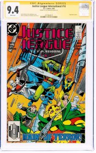 Justice League International #14 CGC 9.4 S.S. (DC 1988) J.M.DeMatteis low census