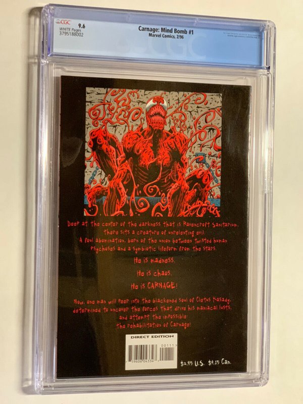 Carnage mind bomb 1 cgc 9.6 wp spider-man