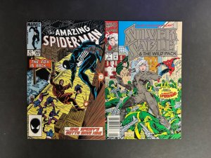 Amazing Spider-Man (1963) #265 NM- / Silver Sable (1992) #1 VF Newsstand