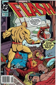 Flash #79 (1987 v2) Mark Waid Newsstand Professor Zoom VF
