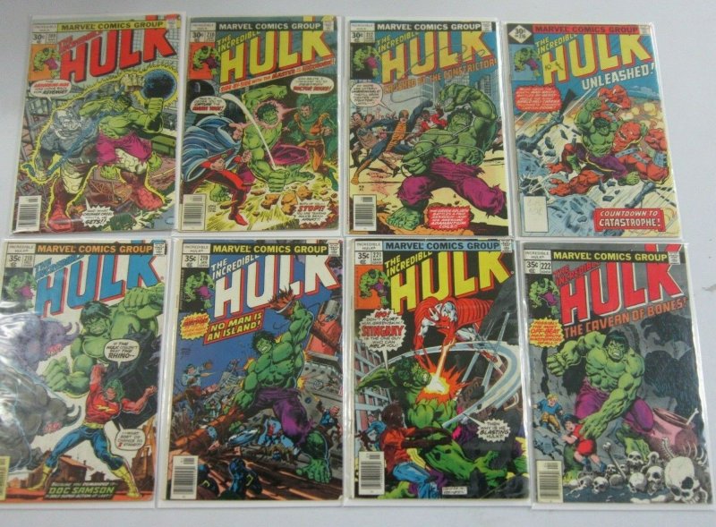 Hulk comic lot from #201-249 42 different books average 4.0 VG (1976-80)