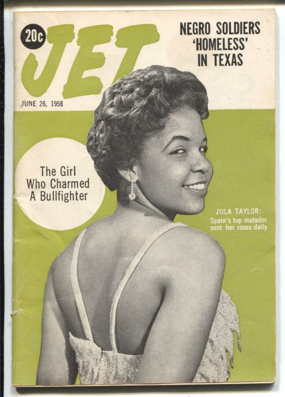 Jet  6/26/1958-Zola Taylor-African-American culture-Negro Soldiers-VG