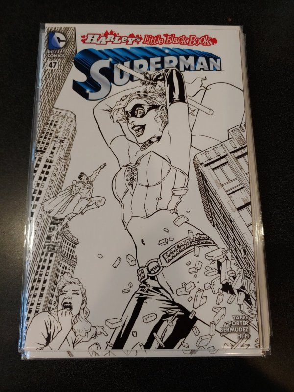 ​Harley’s Little Black Book # 47 Superman Comic Book SKETCH VARIANT