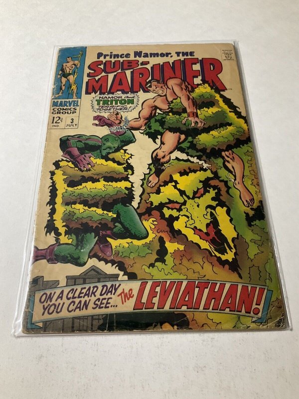 Submariner 3 Fr/Gd Fair/Good 1.5 Cover detached Marvel Comics