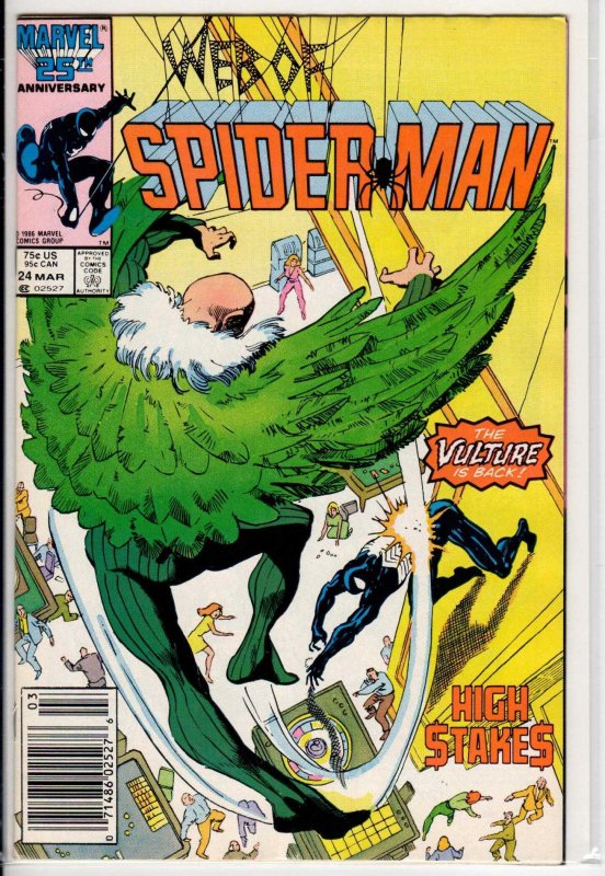 Web of Spider-Man #24 Newsstand Edition (1987) 5.0 VG/FN