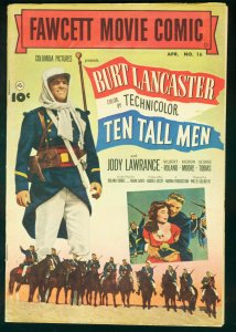 FAWCETT MOVIE COMIC-TEN TALL MEN-BURT LANCASTER-1952 VF 