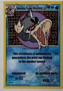 AMAZING POCKET MONSTERS #1 NYCC VENOMIZED PSYDUCK EMBOSSED RAW/METAL COVER SET.