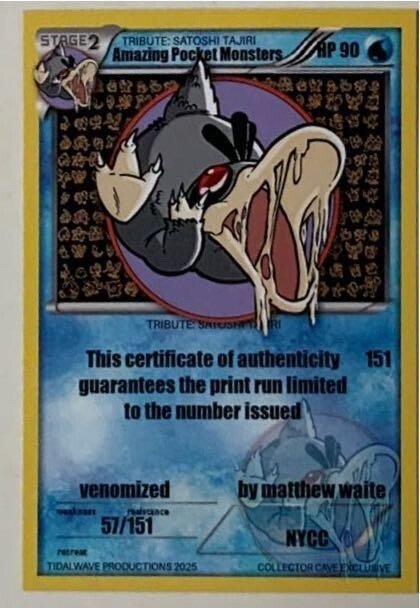 AMAZING POCKET MONSTERS #1 NYCC VENOMIZED PSYDUCK EMBOSSED RAW/METAL COVER SET.