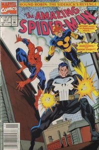 Amazing Spider-Man, The #357 (Newsstand) VF ; Marvel | Mark Bagley Punisher