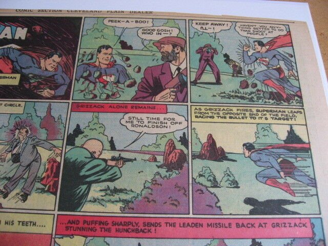 SUPERMAN COMIC PAGE 36 1940 Faster than a Speeding Bullet NICE WOW