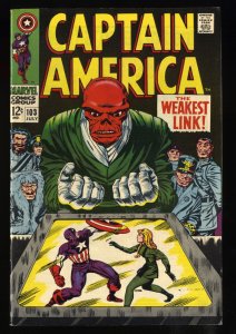 Captain America #103 VF- 7.5 White Pages Red Skull!