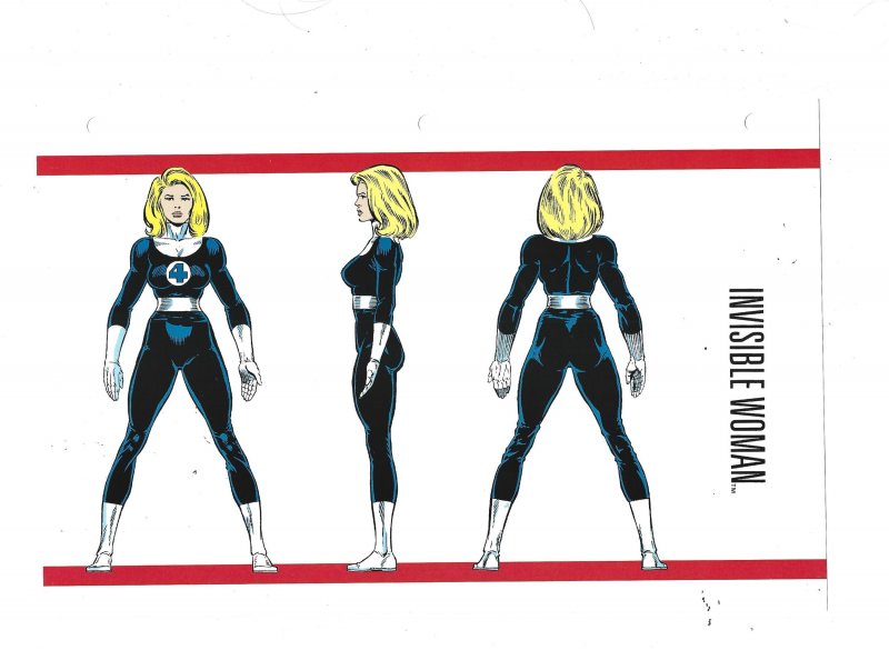 Official Handbook of the Marvel Universe Sheet- Invisible Woman