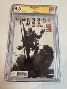 Carnage USA (2012) # 3 (CGC 9.8 SS) Signed Clayton Crain (Marvel)
