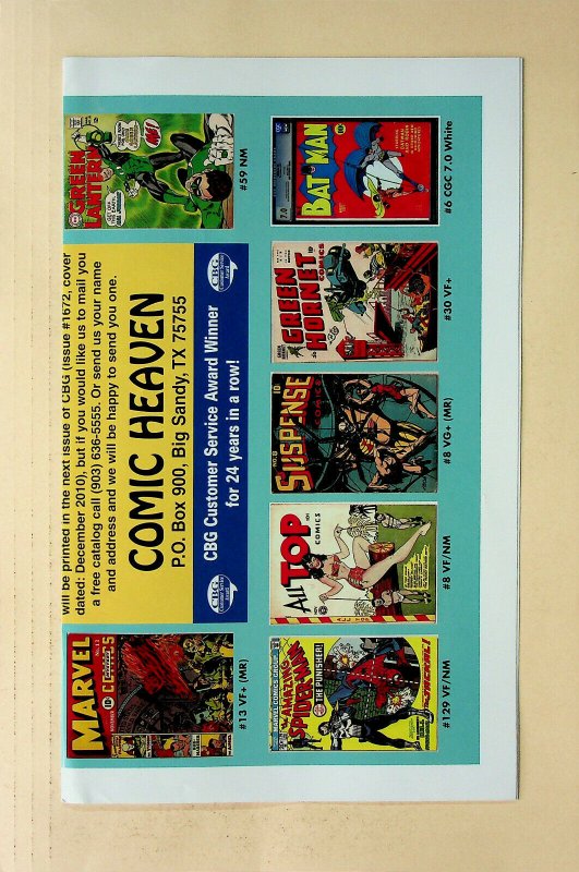 Comic Buyer's Guide #1671 Nov 2010 - Krause Publications