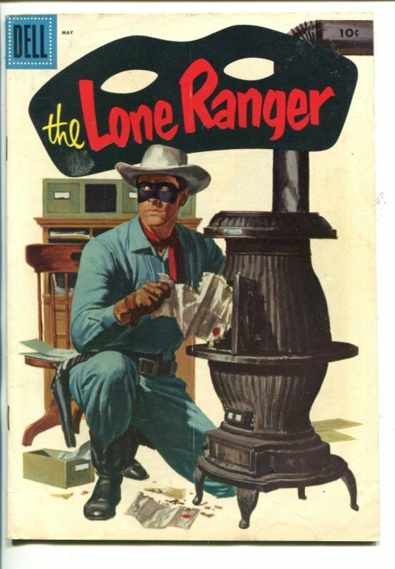 THE LONE RANGER #95-1956-DELL-TONTO-SCOUT-SILVER-SILVER BULLET-vg