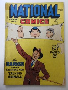 National Comics #58 GD- staple holes thru book,tape on spine,centerfold detached