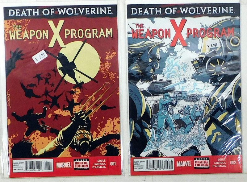 Death of Wolverine: The Weapon X Program Lot of 2 #1, 2 2015 Marvel Comics