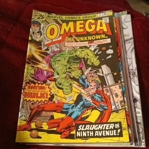 Omega The Unknown 10 Issue Comics Marvel Lot Run Set Collection Bronze Modern...