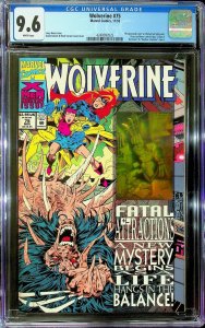 Wolverine #75 (1993) - CGC 9.6 - Cert#4240097025