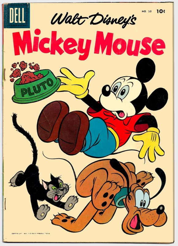MICKEY MOUSE #49 & 50 (1956) Dell Comics 5.0VG/FN   Murry, Bradbury, McSavage