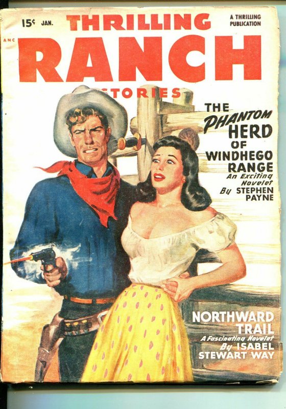 THRILLING RANCH STORIES 01/1949-WESTERN PULP FICTION-HEADLIGHTS-MCCULLEY-fn-