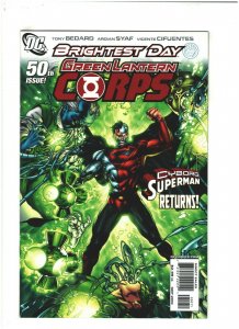 Green Lantern Corps #50 NM- 9.2 DC Comics 2010 Brightest Day, vs Cyborg Superman