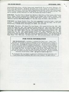 Lone Ranger Silver Bullet Newsletter #32 9/1995-Xerox format-limited printing-FN