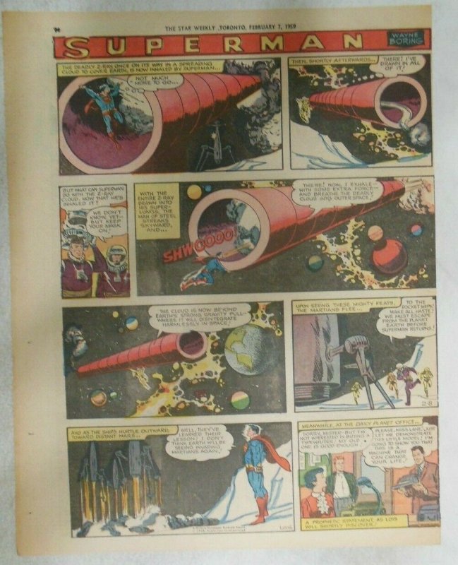 Superman Sunday Page #1006 by Wayne Boring from 2/8/1959 Tabloid Page Size