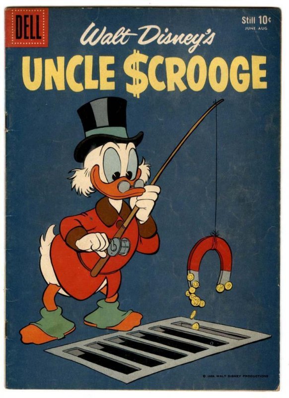 Uncle Scrooge #26 June 1959  Carl Barks Art   Donald Duck   MAGNET FISHING COVER