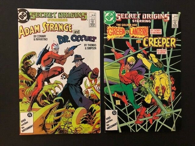 SET of 5-DC SECRET ORIGINS#15-19 Deadman,Dr. Occult, Green Lantern  F/VF(A124)