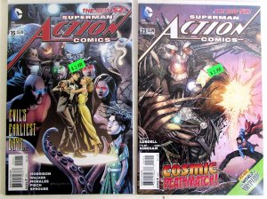 Action Comics Lot of 2 #15, 23 (2013) DC Comics 2nd Series Superman 1st Print